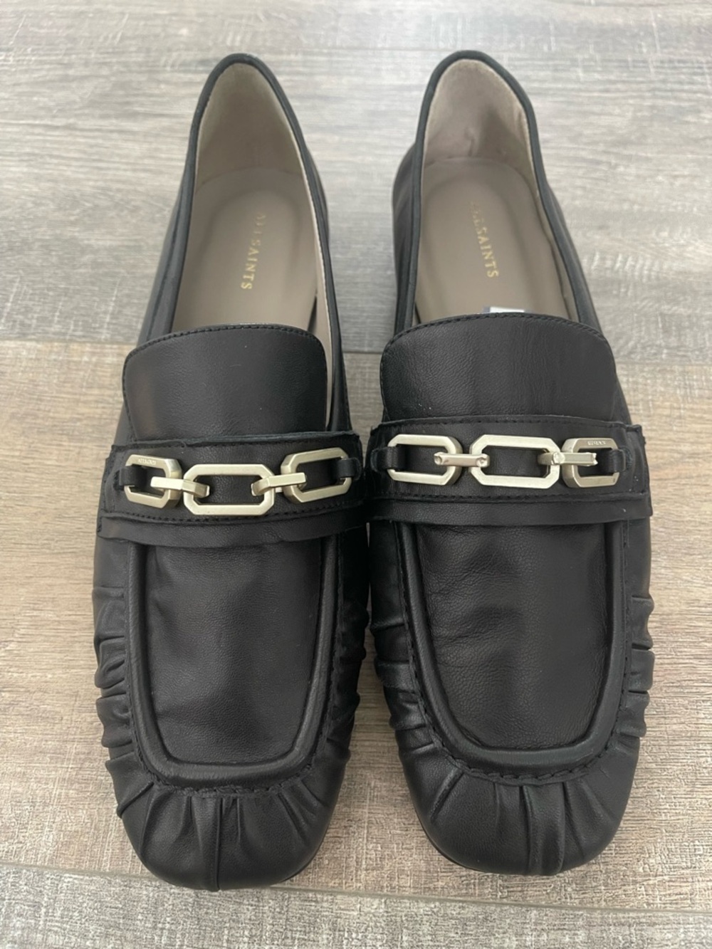 New AllSaints Sapphire Chain Loafer size 9 - Picture 2 of 8